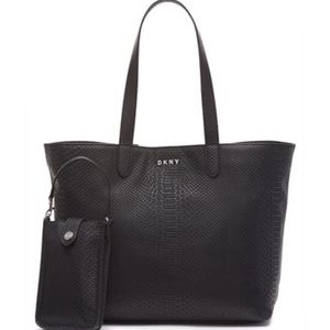 DKNY SNAKE-EMBOSSED TOTE